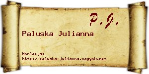 Paluska Julianna névjegykártya